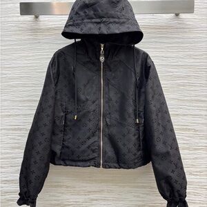 Louis Vuitton Charcoal Monogram Hooded Jacket